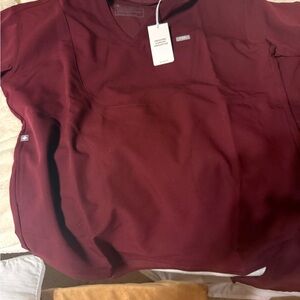 Figs Maroon Technical Collection Top